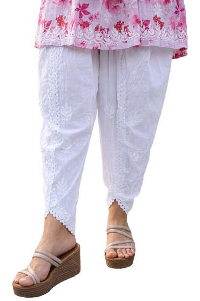 Womens Chikankari Dhoti Pants